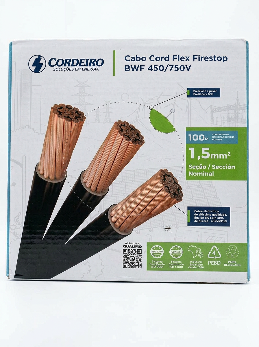 CABLE FLEX. No. 1.5MM # 14AWG 750V VERDE CORDEIRO