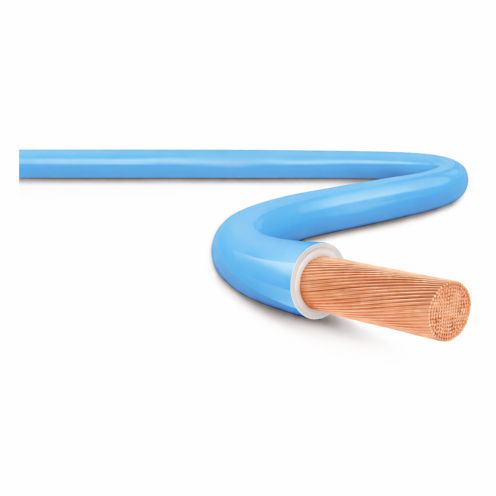 CABLE FLEX. No. 10MM # 8AWG 750V CELESTE CORDEIRO