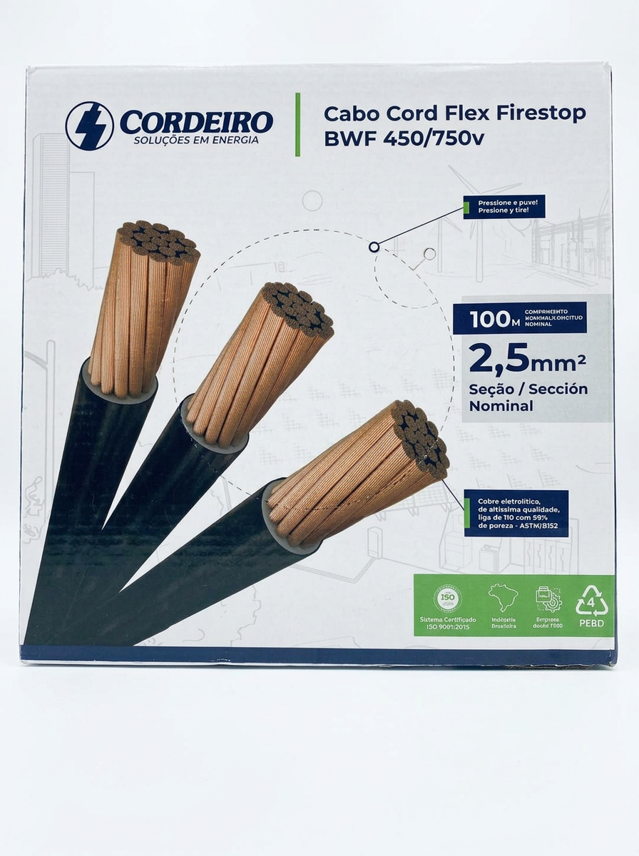 CABLE FLEX. No. 2.5MM # 12AWG 750V PLOMO CORDEIRO