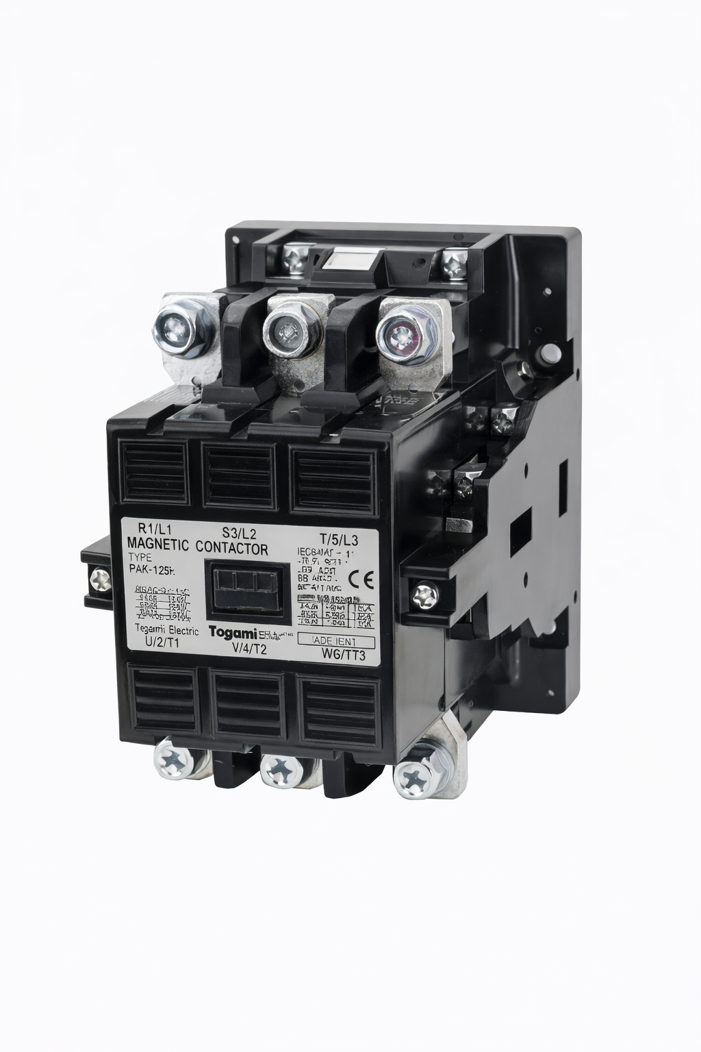 CONTACTOR PAK-125H BOB. 380V(37KW/220V-60KW/380V)150A/AC3 TOGAMI JAPONES