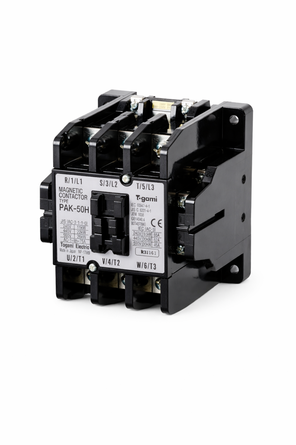 CONTACTOR PAK-50H BOB.110V(15KW/220V-30KW/380V)65A/AC3 TOGAMI JAPONES